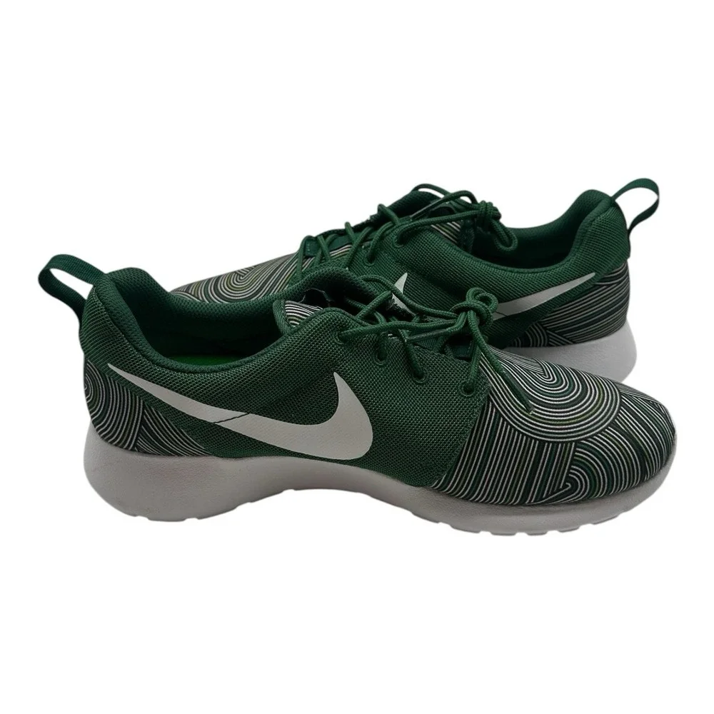 Nike Roshe One‎ Print Running Shoes Mens 9 Gorge Green/White Striped 655206-313